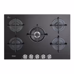 De’Longhi NSL 575 NC, Noir, Intégré, 75 cm, Gaz, Verre-céramique, 5 zone(s)