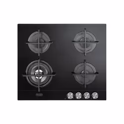 De’Longhi NSL 460 N, Noir, Intégré, 60 cm, Gaz, Verre, 4 zone(s)