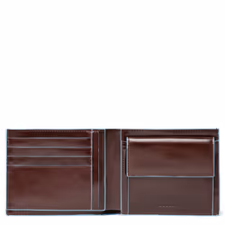 Piquadro PU1240B2/MO, Bleu, Marron, Cuir, Polyester, Monochromatique, Poche, 110 g, 125 mm
