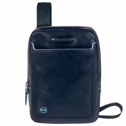 Poche iPad mini - Piquadro - CA3084B2 - Bleu - Bandoulière réglable - Compartiment matelassé