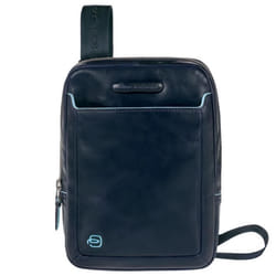 Poche iPad mini - Piquadro - CA3084B2 - Bleu - Bandoulière réglable - Compartiment matelassé
