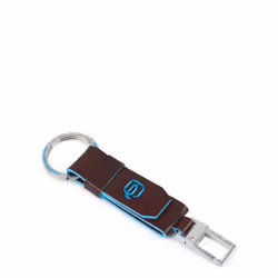 Piquadro PC3751B2/MO, Trousseau de clés, Bleu, Marron, Métallique, Cuir, Métal, Rectangle, 125 mm, 25 mm