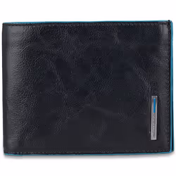 Piquadro PU1241B2R/N, Noir, Cuir véritable, Monochromatique, Poche, 68 g, 125 mm