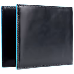 Piquadro PU1241B2R/N portefeuille, étui pour cartes, support de documents de voyage Noir Cuir véritable