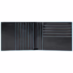 Piquadro PU1241B2R/N portefeuille, étui pour cartes, support de documents de voyage Noir Cuir véritable - Vue supplémentaire 4