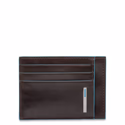 Piquadro PP2762B2R/MO, Bleu, Marron, Cuir, Polyester, 6 cartes, 110 mm, 80 mm, 50 mm