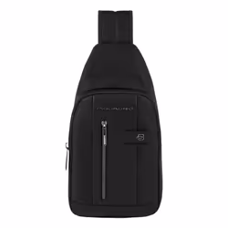 Piquadro CA4536BR2, Homme, Sac à bandoulière, Fermeture à glissière, Poche pour téléphone portable, Noir, Monochromatique