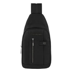 Piquadro CA4536BR2 Tissu, Cuir Noir Homme Sac à bandoulière