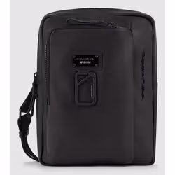 Piquadro CA1816AP, Homme, Sac bandoulière, Fermeture à glissière, Poche frontale, Noir, Monochromatique