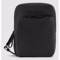 Piquadro CA3084AP, Homme, Sac bandoulière, Fermeture à glissière, Noir, Monochromatique, Noir