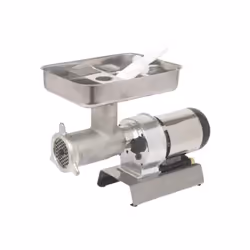 Watt 1100 Rpm 80 Poids kg 27 Corps en fonte étamée Trémie en acier inoxydable Hélice et bague en acier étamé Plaque et coutea ...