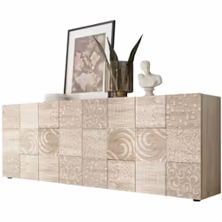 Buffet - mirona - 4 portes - Chene Samoa avec serigraphie - 241 x 43 x 84 cm