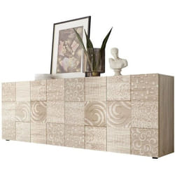 Buffet - mirona - 4 portes - Chene Samoa avec serigraphie - 241 x 43 x 84 cm