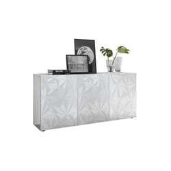 Buffet 3 Portes - Blanc Laque brillant - l 181 x p 42 x h 84 cm - parigi