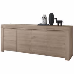 Buffet - faenza - 4 portes - Chene clair - 210 x 42 x 81 cm