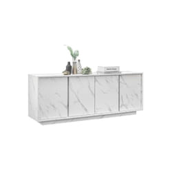 Buffet 4 Portes - Marbre blanc - l 180 x p 43 x h 70 Cm - marmo