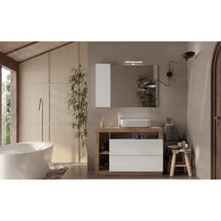 Meuble Salle De Bain Hambourg L110 - Vasque + 2 Tiroirs + 3 Niches