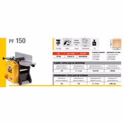 Raboteuse et raboteuse 2 en 1 banc Femi job Line PF 150