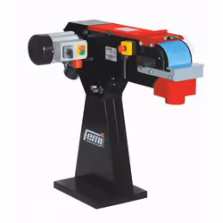 Ponceuse à bande horizontale FEMI avec socle - Triphasé 4000W Bande 150 x 2000 mm - 8265130 - Moteur à induction puissant et ...