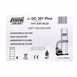 Unité d'extraction de copeaux et de poussière Femi job Line DC 351 Plus; 1500 W - Vue supplémentaire 11