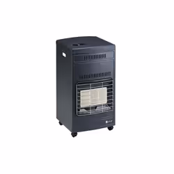 Re'chaud a' gaz infrarouge Sicar euro 92T a' 3 re'glages thermiques ventile's 4200W en tole grise avec roulettes