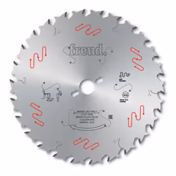 Lame de scie circulaire FREUD pour menuiseries et chantier - Bois massifs, tendre et durs - LU1B - Dispose d'un système anti- ...