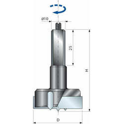 Mèche à charnières Freud 35 H57,5 Q10x25 Z2+2 - F03FA01792 -PC04MD 353