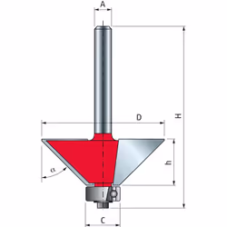 Mèche à chanfreiner FREUD - Ø24 H14/46 AL8 Z2 - F03FR01928 -40-90008P - . - Produit expédié depuis notre plateforme située à  ...