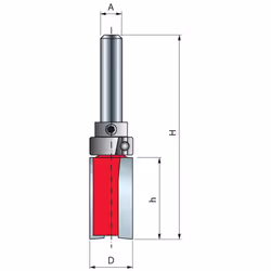 Fraise à effleurer FREUD avec roulement supérieur - 42 - Pour le fraisage de tous composites, laminés, contreplaqué, bois dur ...