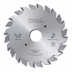 Lame d'inciseur extensible standard FREUD - Ø125 2,8-3,6 AL20 Z12+12 - F03FS02500 -LI16M FA3 - Pour inciser les panneaux revê ...