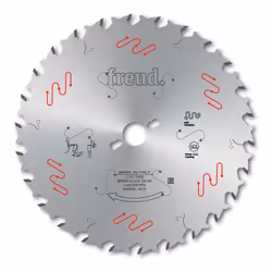Lame de scie circulaire FREUD pour menuiseries et chantier - Bois massifs, tendre et durs - LU1B - Dispose d'un système anti- ...