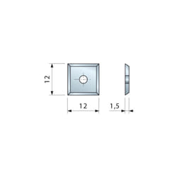 Freud - Plaquette 35° 12x12x1,5 - F03FH02903 -CG08MBA310