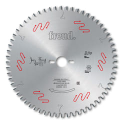 Lame gouge pour panneaux revêtus deux faces FREUD - Ø300 3,4/2,4 AL30 Z66 double gouge - F03FS09038 -LU3C 0302