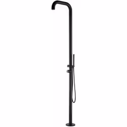 Douche Pour Piscine Chia Nera Douche Avec Mitigeur Et Douchette Corps Et Accessoires En Acier Inox Aisi 316l Noir Mat Diamètr ...