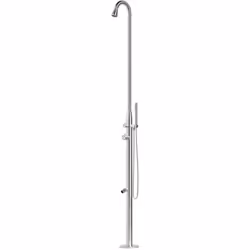 Structure De Douche Et Robinets Stintino En Acier Inoxydable Satiné Acier Marin Aisi 316l. Pomme De Douche Réglable Douchette ...