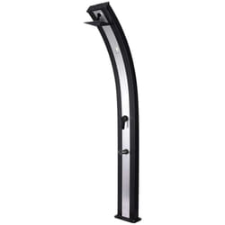 Douche Solaire En Aluminium Noir Cm 27,2x14,7x224 Sined Doccia Ella Nera Inox
