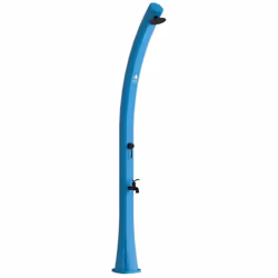 Douche Bleue Avec Chauffage Solaire Pour Piscine Avec Structure Courbe En Polyéthylène Hd. Hauteur 226 Cm Tête De Douche Rond ...