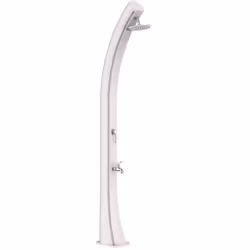Douche Solaire Chauffante Blanche Modèle Rio Xxl. Structure Incurvée En Polyéthylène Haute Densité, Idéale Pour Le Jardin, La ...