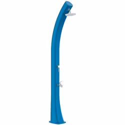 Douche Solaire Chauffante Bleue Modèle Rio Xxl. Structure Incurvée En Polyéthylène Haute Densité, Idéale Pour Le Jardin, La P ...