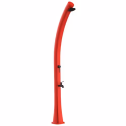 Douche Solaire Chauffante Rouge Modèle Rio. Structure Incurvée En Polyéthylène Haute Densité, Idéale Pour Le Jardin, La Pisci ...