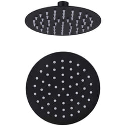 Pomme De Douche Ronde Noire Mate De 7 Po Cm 20x20x5 Sined Soffione Tondo 20 Nero