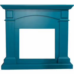 Cadre Bleu Turquoise Pour Cheminée Cetona, Pour Insert De Cheminée Électrique Caminetto-vulcano Cadre En Excellent Bois Mdf D ...