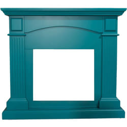 Encadrement De Cheminée Bleu Turquoise c Cm 102,2x113,7x28,2 Sined Cornice Camino Cetona Turchese
