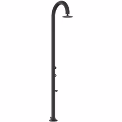Douche En Aluminium Noir Luna Eau Chaude Et Froide Combinée Avec Température Et Mitigeur Lave-pieds. Double Raccordement à L' ...