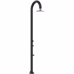 Douche En Aluminium Noir De Sined : Complète Avec Pomme De Douche Carrée à Interrupteur En i Avec Thermomètre Lcd, Options D' ...