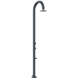 Douche Moon Grey Sined En Aluminium Eau Chaude Et Froide Avec Température Et Mitigeur Lave-pieds. Double Raccordement à L'eau ...