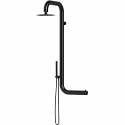 Sined Cabras, Douche Murale Noire En Acier Inoxydable Aisi 316l Nautisme, Hommage à La Sardaigne. Elégance, Design Avancé Ave ...