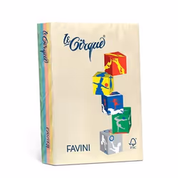 Favini Le Cirque, 160 g/m², Bleu, Vert, Ivoire, Rose, Jaune, 250 feuilles