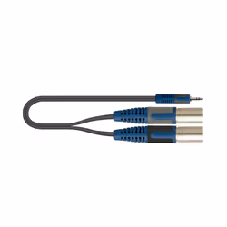 QUIK-LOK RKSA/192-5, 3,5mm, Mâle, 2 x XLR (3-pin), Mâle, 5 m, Noir, Bleu, Gris
