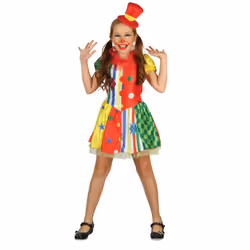 CIAO 23052.6, Déguisement, Enfant, Femelle, Cirque, Clown, Multicolore